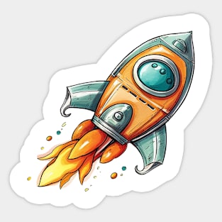 Blast off Sticker